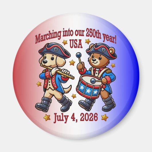 7月4日(日)米国250周年記念100周年 マグネット (正面)