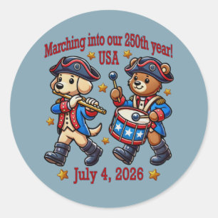 7月4日(日)米国250周年記念100周年 ラウンドシール