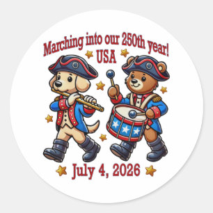 7月4日(日)米国250周年記念100周年 ラウンドシール