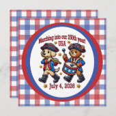 7月4日（日）米国250周年記念100周年 招待状 (正面/裏面)