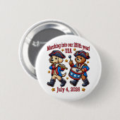 7月4日(日)米国250周年記念100周年 缶バッジ (正面&裏面)