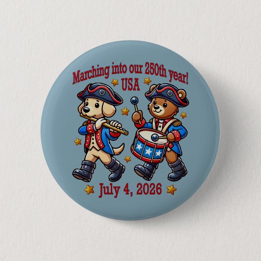 7月4日(日)米国250周年記念100周年 缶バッジ (正面)