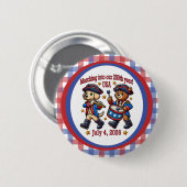 7月4日(日)米国250周年記念100周年 缶バッジ (正面&裏面)