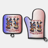 7月4日（日）米国250周年記念100周年 鍋つかみ&鍋敷きセット (正面)