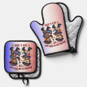 7月4日（日）米国250周年記念100周年 鍋つかみ&鍋敷きセット (正面/裏面)