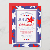 7月4日 星祭り 花火 パーティー 招待状 (正面/裏面)