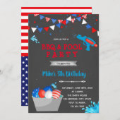 7月4日 水風船パーティー招待状 招待状 (正面/裏面)