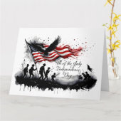 7月4日（火）国旗と兵隊さんによる愛国芸術 カード (黄色い花)