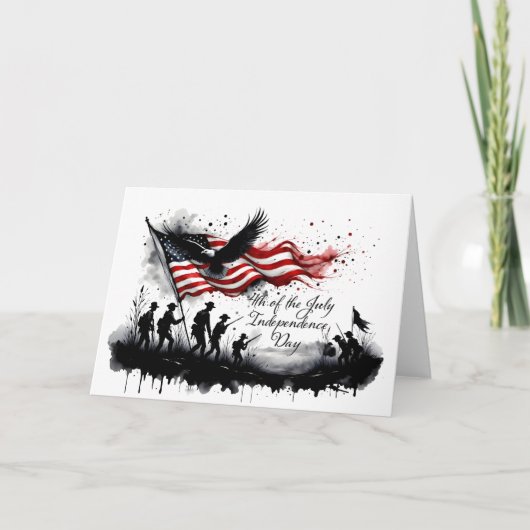 7月4日(火)国旗と兵隊さんによる愛国芸術 カード (正面)