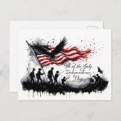 7月4日（火）国旗と兵隊さんによる愛国芸術 シーズンポストカード (正面/裏面)