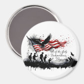 7月4日（火）国旗と兵隊さんによる愛国芸術 マグネット (正面/裏面)