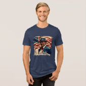 7月4日 – 独立の精神 トライブレンドTシャツ (正面全面)