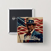 7月4日 – 独立の精神 缶バッジ (正面&裏面)