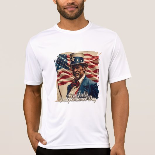 7月4日 - 独立の精神 Tシャツ (正面)