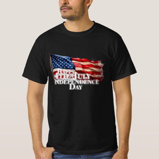 7月4日 独立記念日おめでとう Tシャツ (正面)