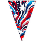7月4日 |独立記念日の愛国心 バンティングフラッグ (第3の旗)
