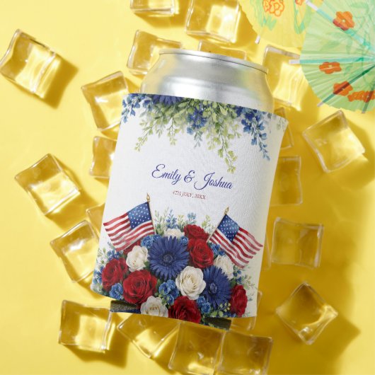 7月4日 独立記念日の結婚式 缶クーラー (インサイチュ 夏)