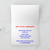 7月4日 – 独立記念日7月招待状4日 招待状 (内部)