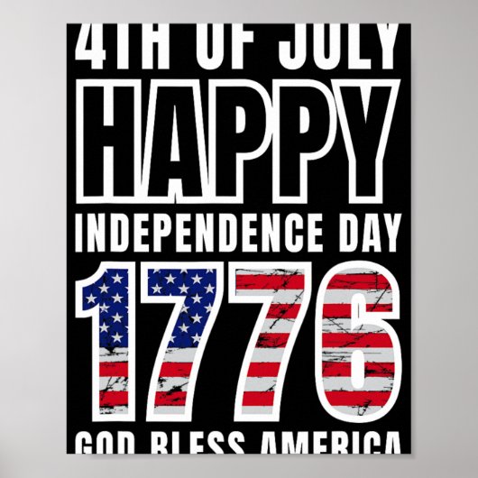 7月4日 独立記念日 おめでとう アメリカ合衆国  ポスター (正面)