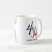 7月4日 独立記念日 アメリカ国旗 デザイン コーヒーマグカップ (正面右)