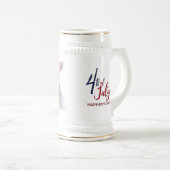 7月4日 独立記念日 アメリカ国旗 デザイン ビールジョッキ (正面右)