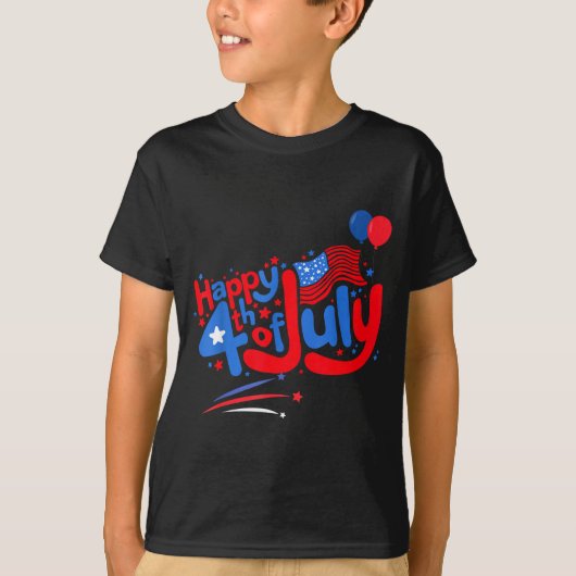 7月4日 独立記念日 アメリカ 米国 Tシャツ (正面)