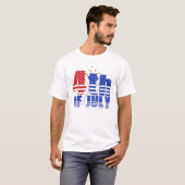 7月4日 独立記念日 アンクルサムの帽子 アメリカ Tシャツ (正面フル)