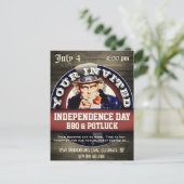 7月4日 独立記念日 インビテーションポストカード (スタンド正面)