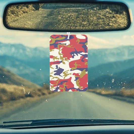 7月4日 独立記念日 カモフラージュ ゴールド カーエアーフレッシュナー