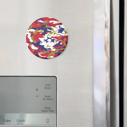 7月4日 独立記念日 カモフラージュ ゴールド マグネット (インサイチュ (冷蔵庫))