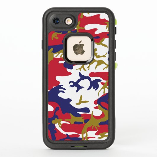7月4日 独立記念日 カモフラージュ ゴールド LifeProof iPhoneケース (裏面)