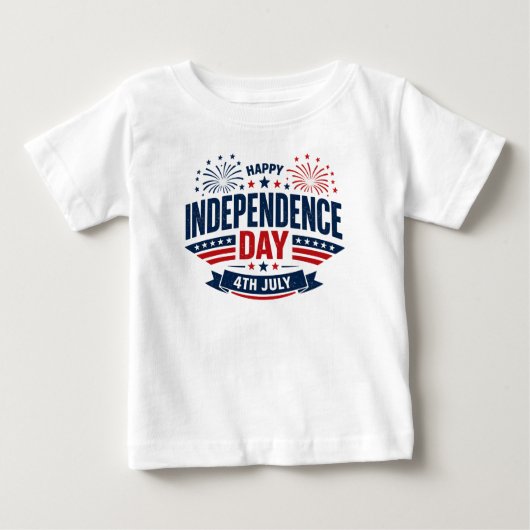 7月4日 独立記念日 パトリオティック ベビーTシャツ (正面)