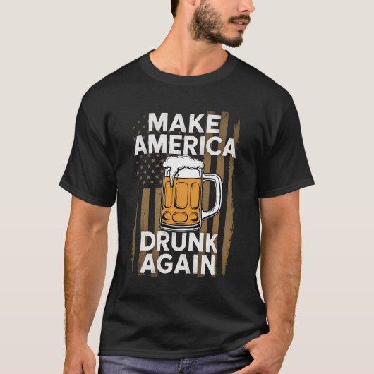 7月4日 独立記念日 ビール Tシャツ (正面)