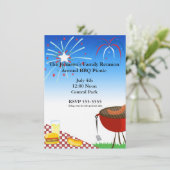 7月4日 独立記念日 ピクニック BBQ ご招待 招待状 (スタンド正面)
