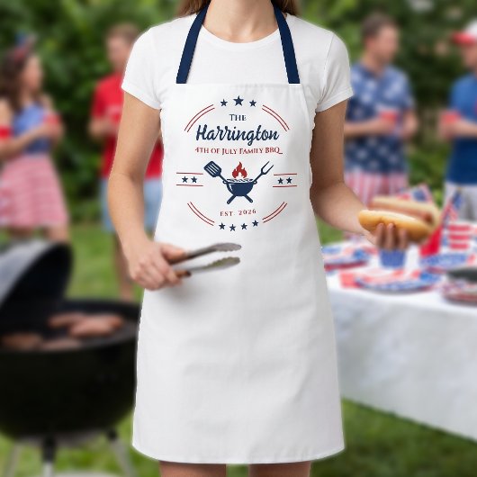 7月4日 独立記念日 ファミリーBBQ エプロン