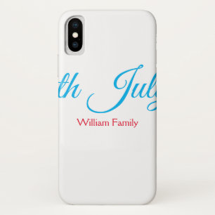7月4日 独立記念日 名前入りカスタム iPhone X ケース