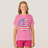 7月4日 – 独立記念日 – 平和旗 Tシャツ (正面フル)