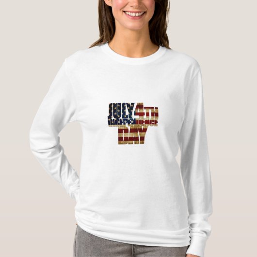 7月4日 独立記念日 002 Tシャツ (正面)