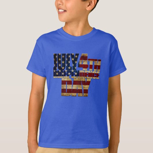 7月4日 独立記念日 002 Tシャツ (正面)