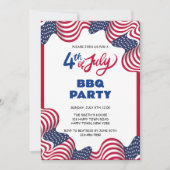 7月4日 独立記念日 BBQパーティー 招待状 (正面)