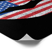 7月4日 独立記念日 MERICA キス マウス USA ポスター (角)