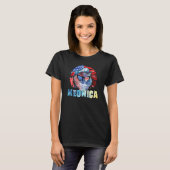7月4日 猫 ミャオウィカ アメリカ独立記念日 愛国者 U Tシャツ (正面フル)
