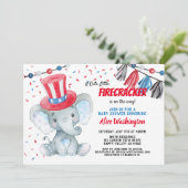 7月4日 男の子 ベビーシャワー 招待状 (スタンド正面)