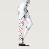 7月4日、白と青の星のレギンス。 レギンス (右)