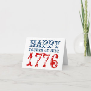 7月4日(祝いの挨拶状) USA 1776 カード