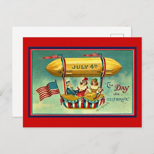 7月4日、私たち祝の日 シーズンポストカード (正面/裏面)