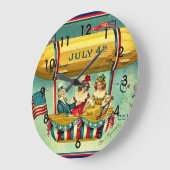 7月4日～私たち祝の日 ラージ壁時計 (傾斜)