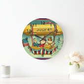 7月4日～私たち祝の日 ラージ壁時計 (ホーム)