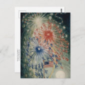 7月4日、第1位Florine Stetheimer氏 ポストカード (正面/裏面)