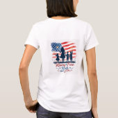 7月4日 米国の愛国的なTシャツ - 自由の国 Tシャツ (裏面)